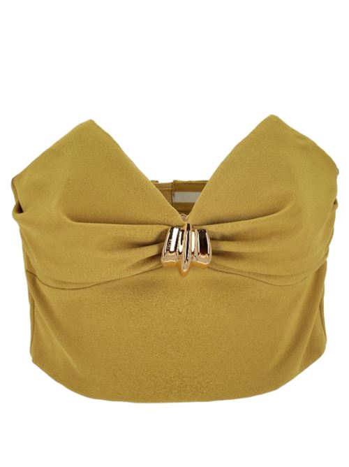 TOP CON DECORAZIONE GIOIELLO ELISABETTA FRANCHI | TO01851E2DC6 curry